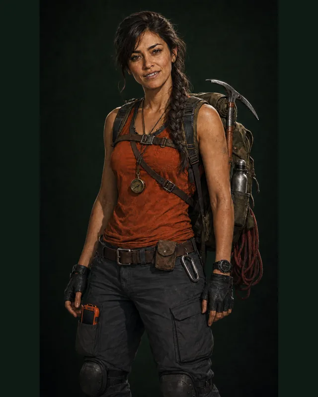 Portrait of Dr Cara Holloway in her expedition kit